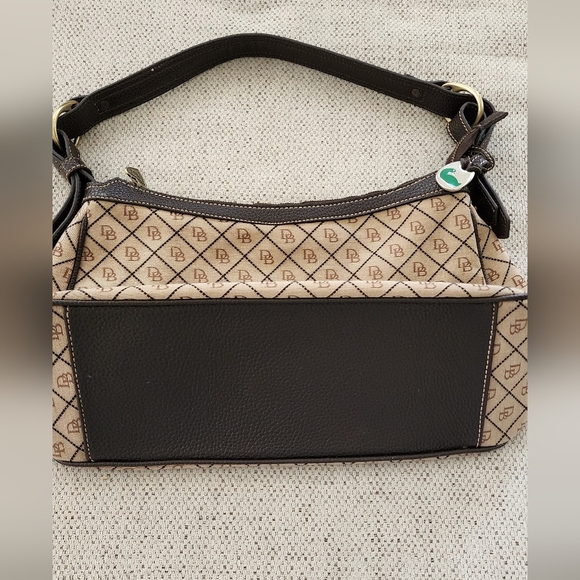 Dooney & Bourke Brown All Over Logo Shoulder Bag - Picture 5 of 12